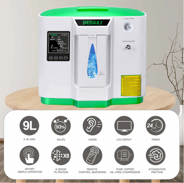 Máy Tạo Oxy Y Tế Tại Nhà Cho Người Bệnh DEDAKJ 9 Lít DE-2AW - ảnh 2