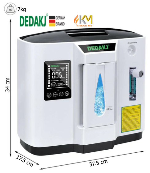 Máy Tạo Oxy Y Tế Tại Nhà Cho Người Bệnh 7 Lít Dedakj Công Nghệ Đức - ảnh 4